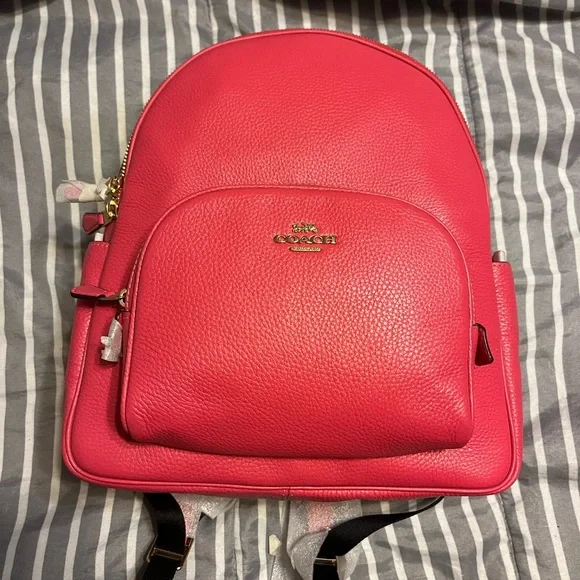 Coach | Bags | Coach Court Backpack In Fuchsia | Poshmark display picture 2
